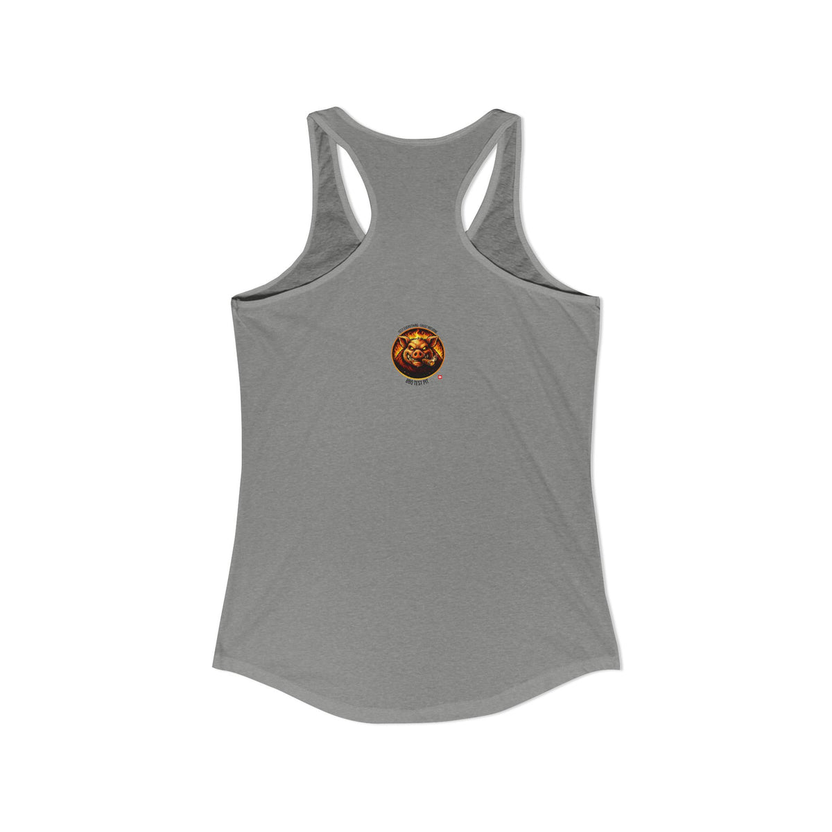 BBQ Test Pit logo women's tank mockup
