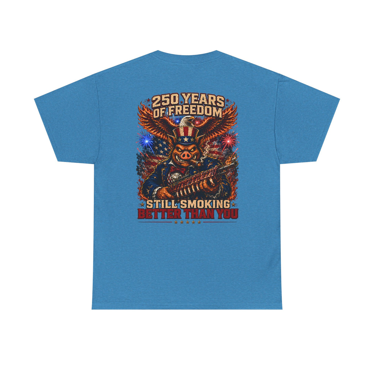 BBQ Test Pit 250 Years of Freedom soft tee mockup