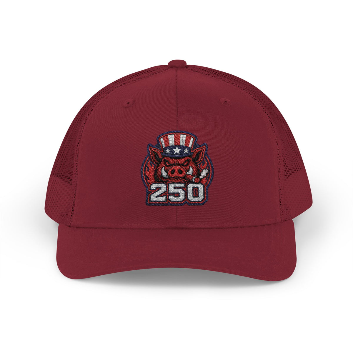BBQ Test Pit 250 Years of Freedom trucker hat mockup