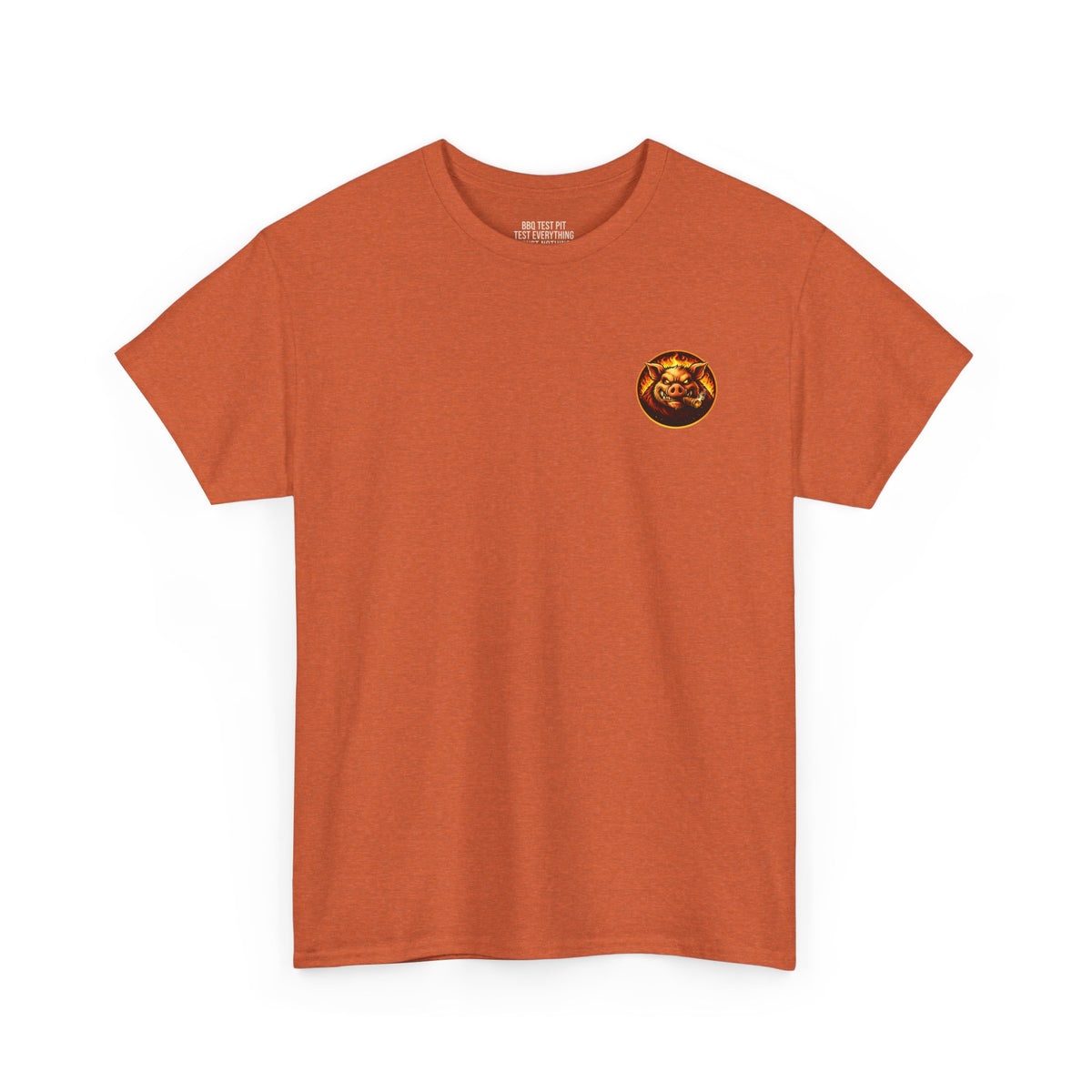 BBQ Test Pit Stop Calling It BBQ heavy tee mockup