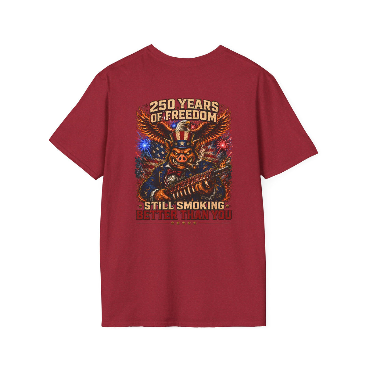BBQ Test Pit 250 Years of Freedom tee mockup
