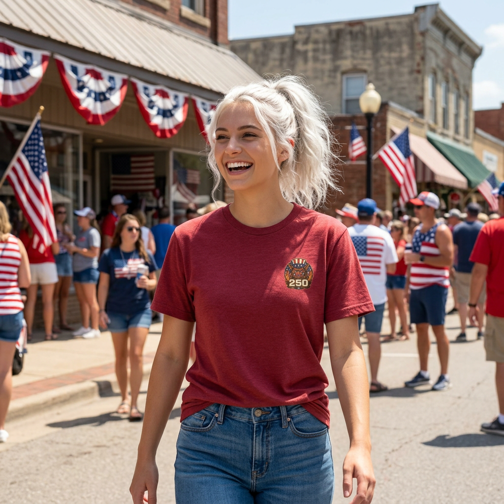 BBQ Test Pit 250 Years of Freedom tee mockup