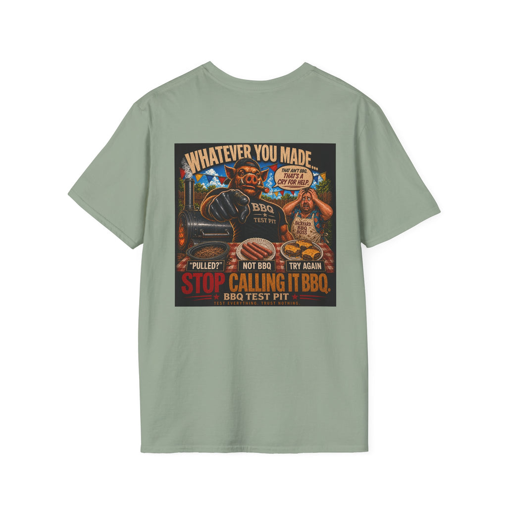 BBQ Test Pit Stop Calling It BBQ tee mockup