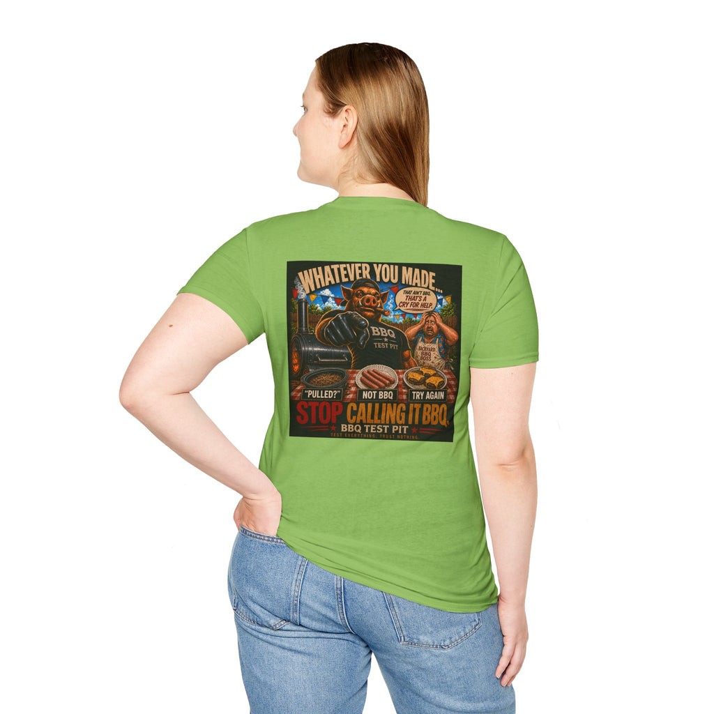 BBQ Test Pit Stop Calling It BBQ tee mockup