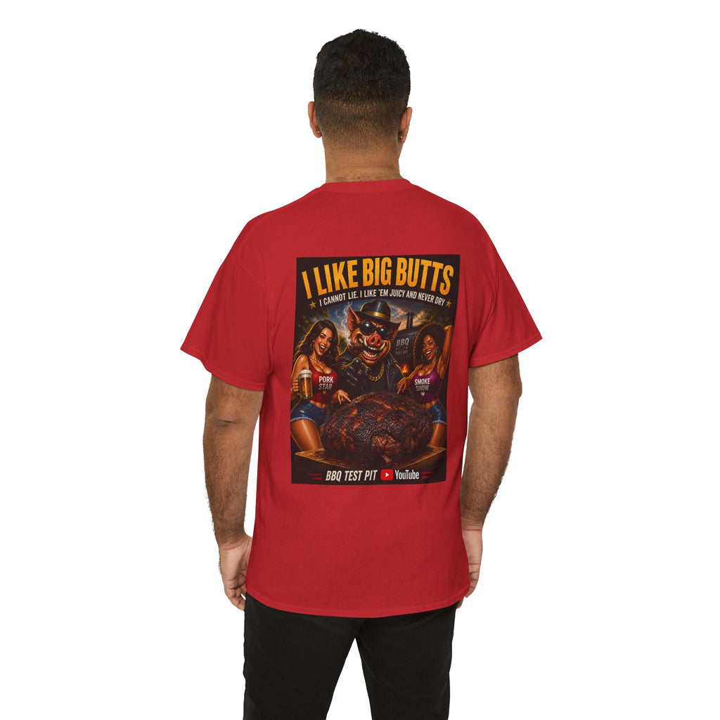 BBQ Test Pit I Like Big Butts tee mockup