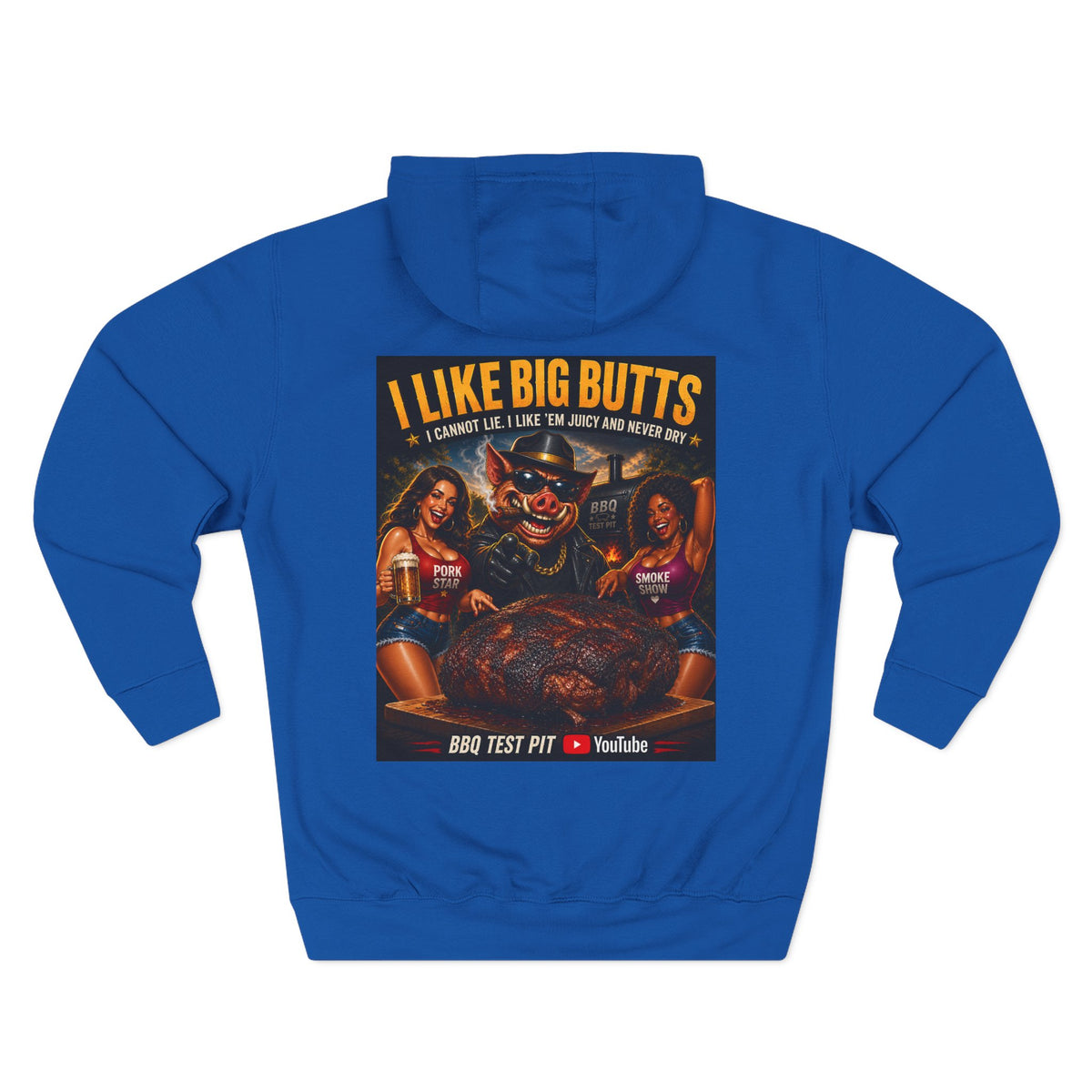BBQ Test Pit I Like Big Butts hoodie mockup