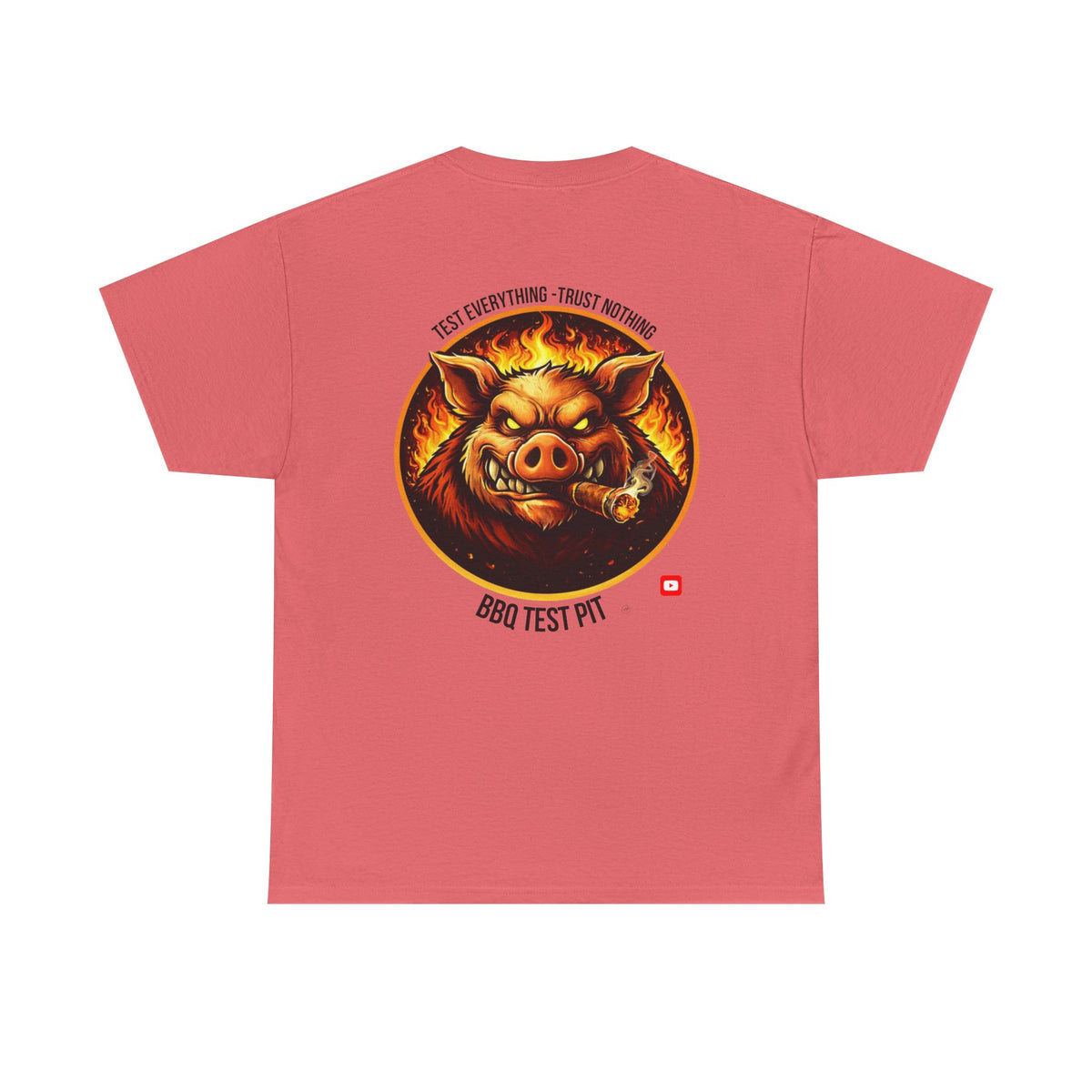 BBQ Test Pit logo tee mockup