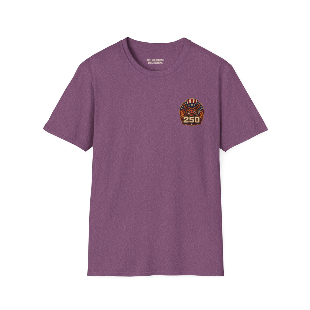 BBQ Test Pit 250 Years of Freedom tee mockup