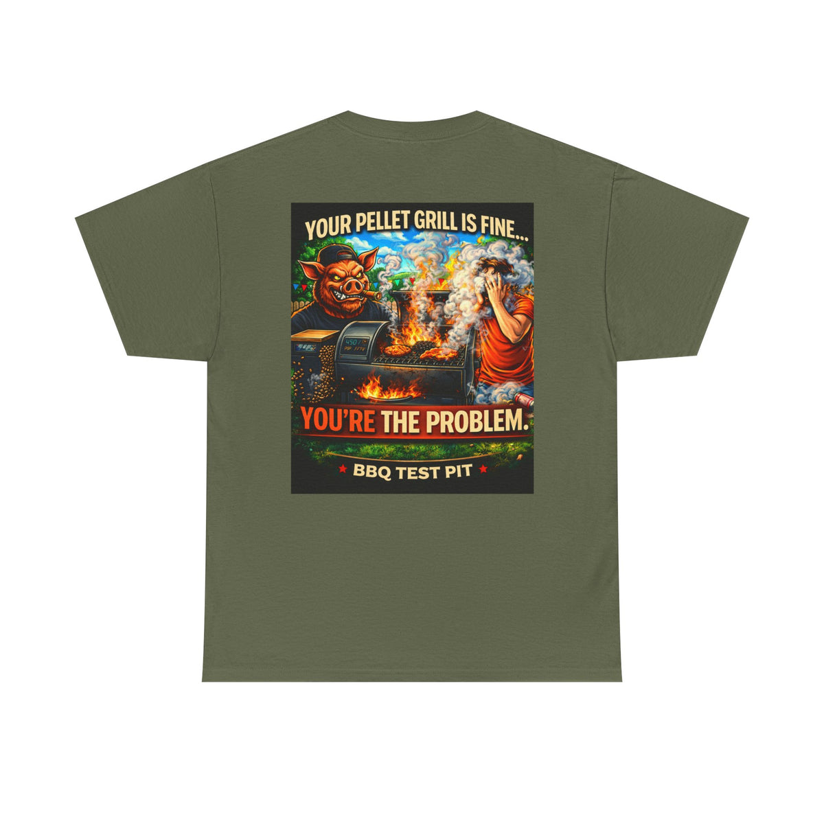 BBQ Test Pit Your Pellet Grill Is Fine tee mockup