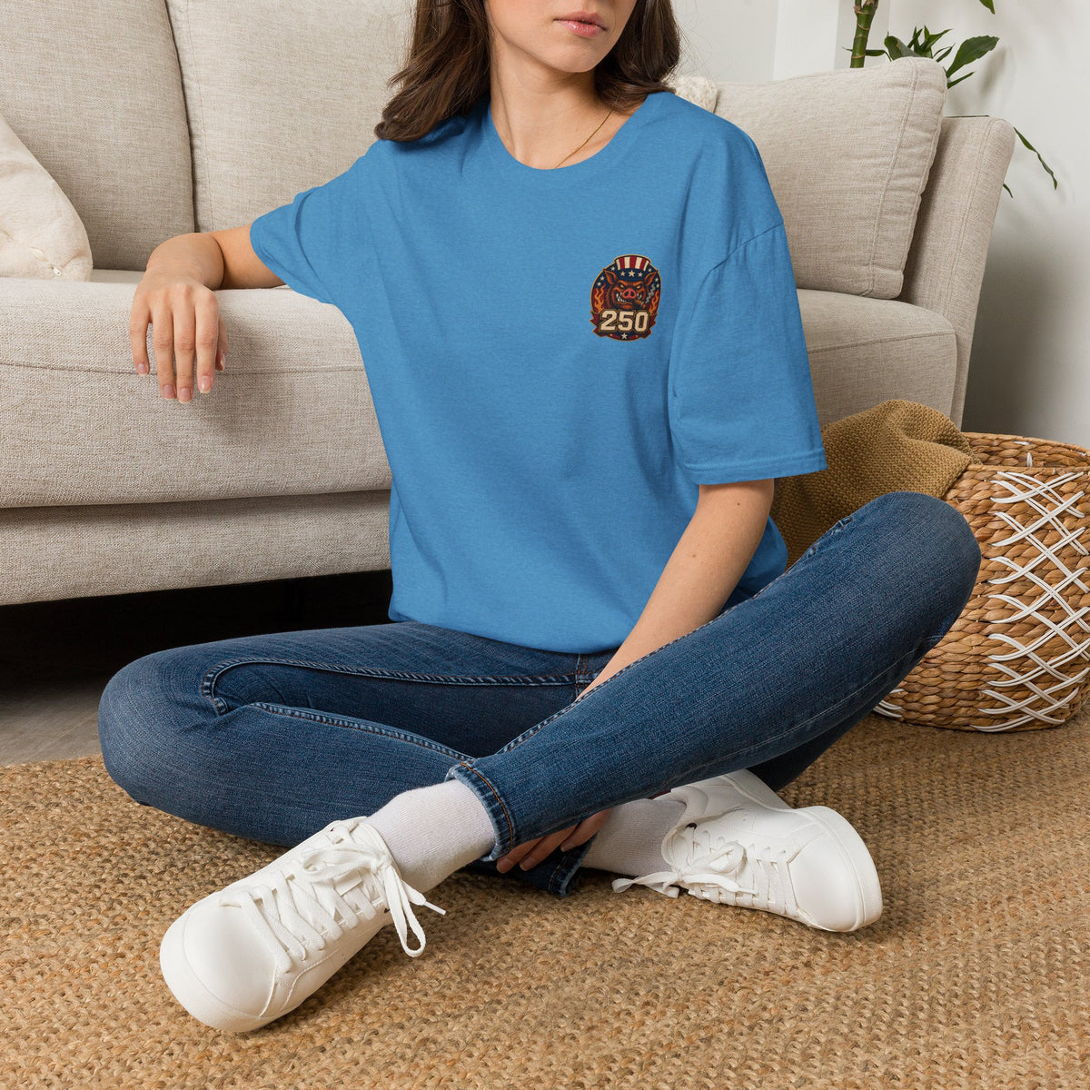 BBQ Test Pit 250 Years of Freedom tee mockup