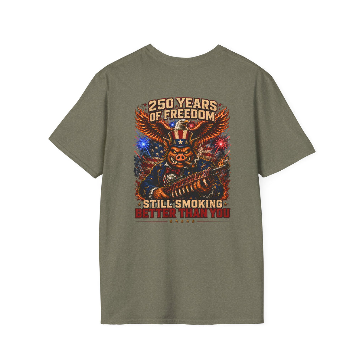 BBQ Test Pit 250 Years of Freedom tee mockup