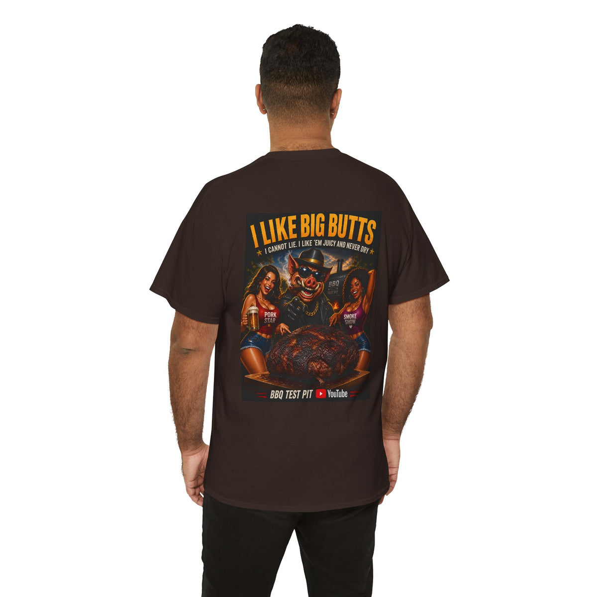 BBQ Test Pit I Like Big Butts tee mockup