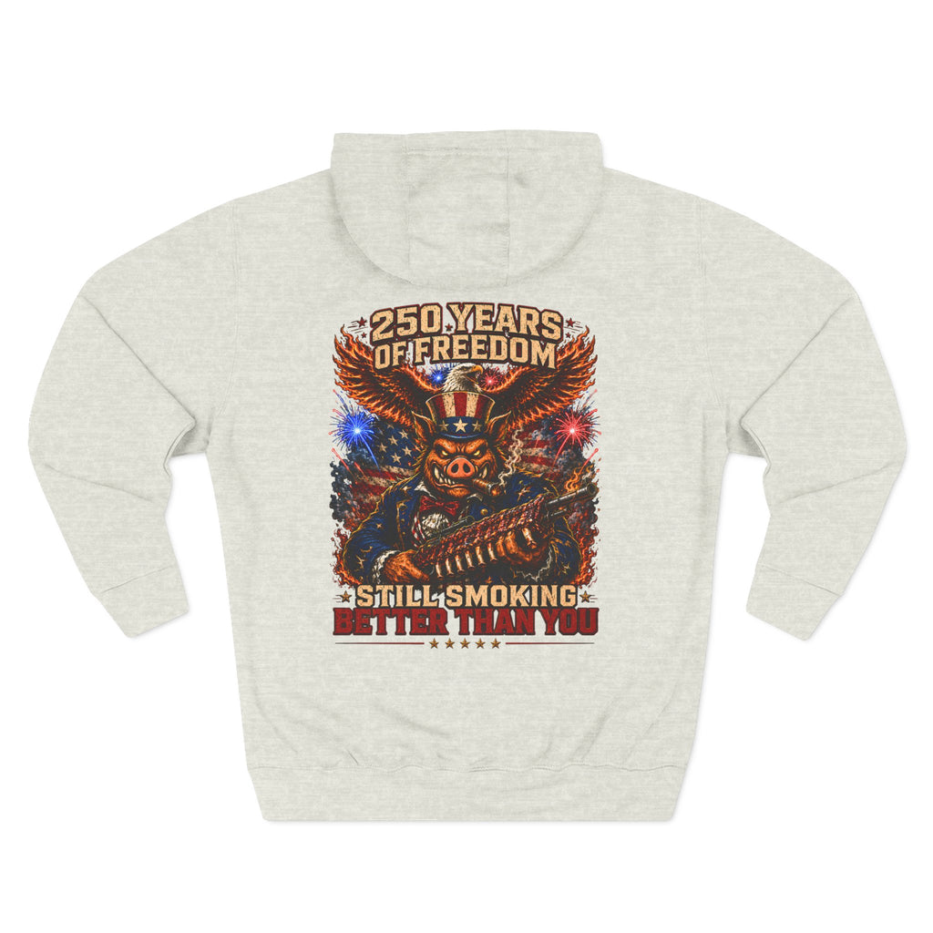 BBQ Test Pit 250 Years of Freedom hoodie mockup