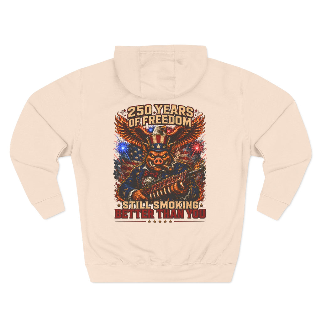 BBQ Test Pit 250 Years of Freedom hoodie mockup