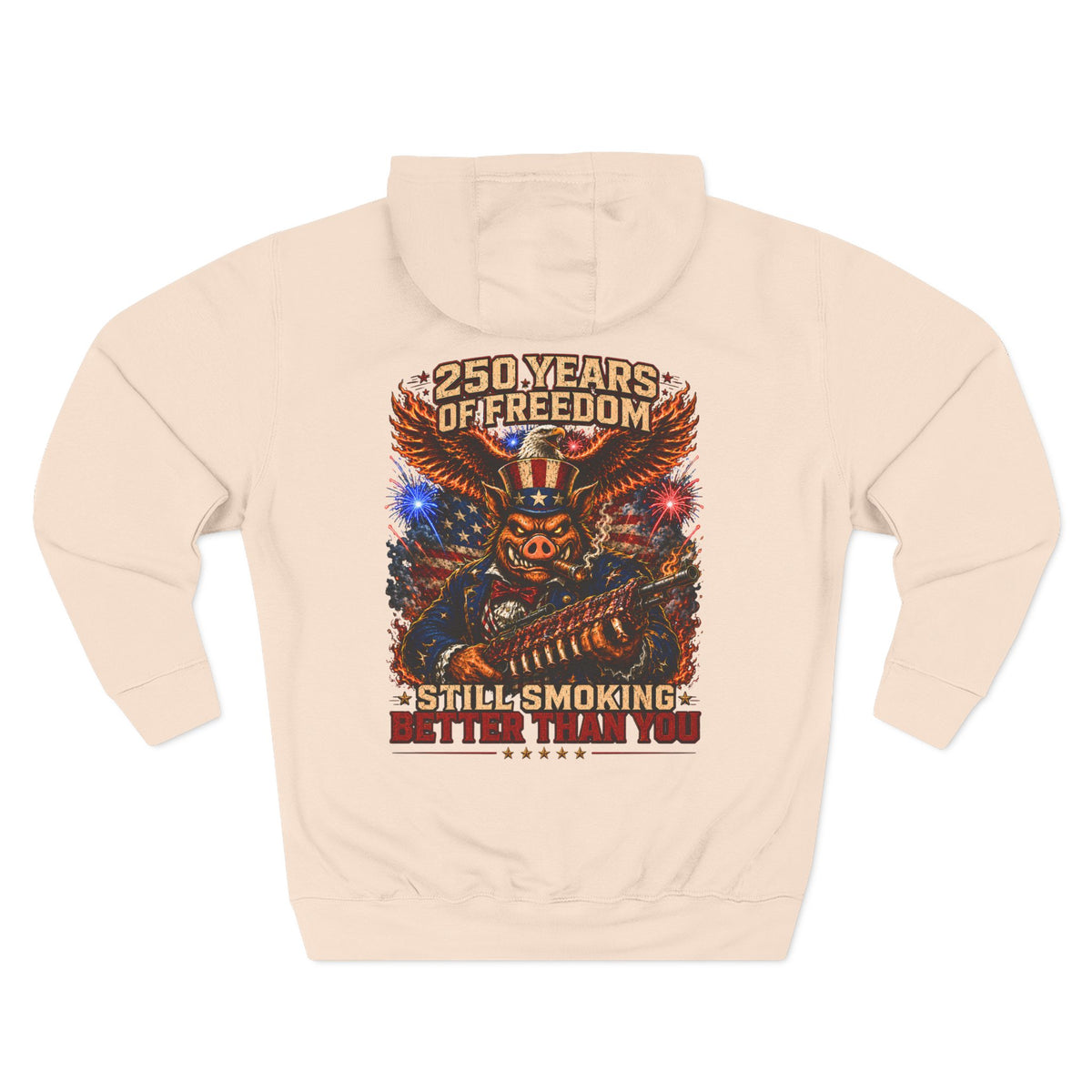 BBQ Test Pit 250 Years of Freedom hoodie mockup