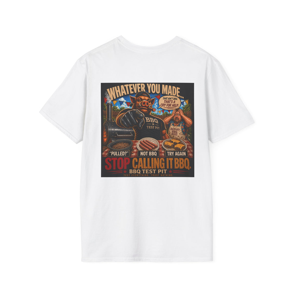 BBQ Test Pit Stop Calling It BBQ tee mockup