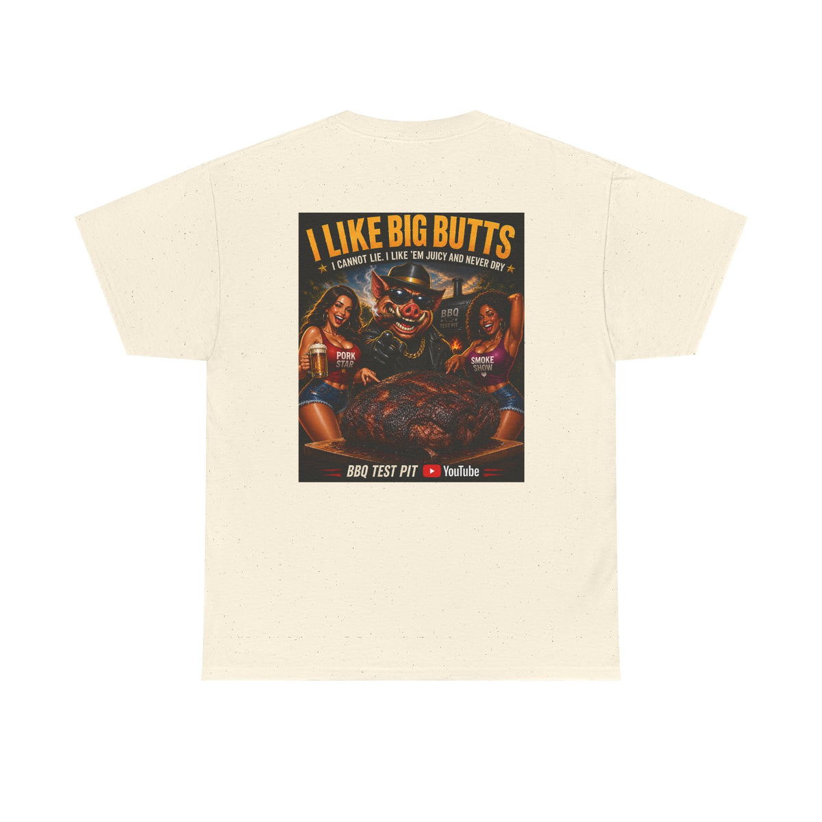 BBQ Test Pit I Like Big Butts tee mockup