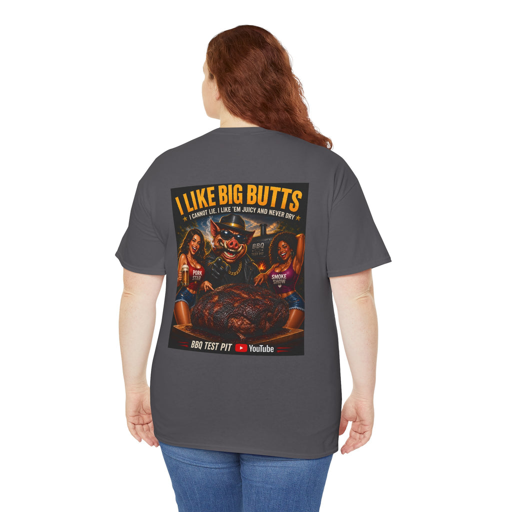 BBQ Test Pit I Like Big Butts tee mockup