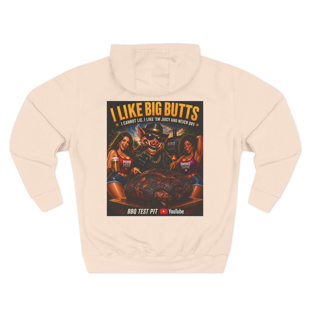 BBQ Test Pit I Like Big Butts hoodie mockup