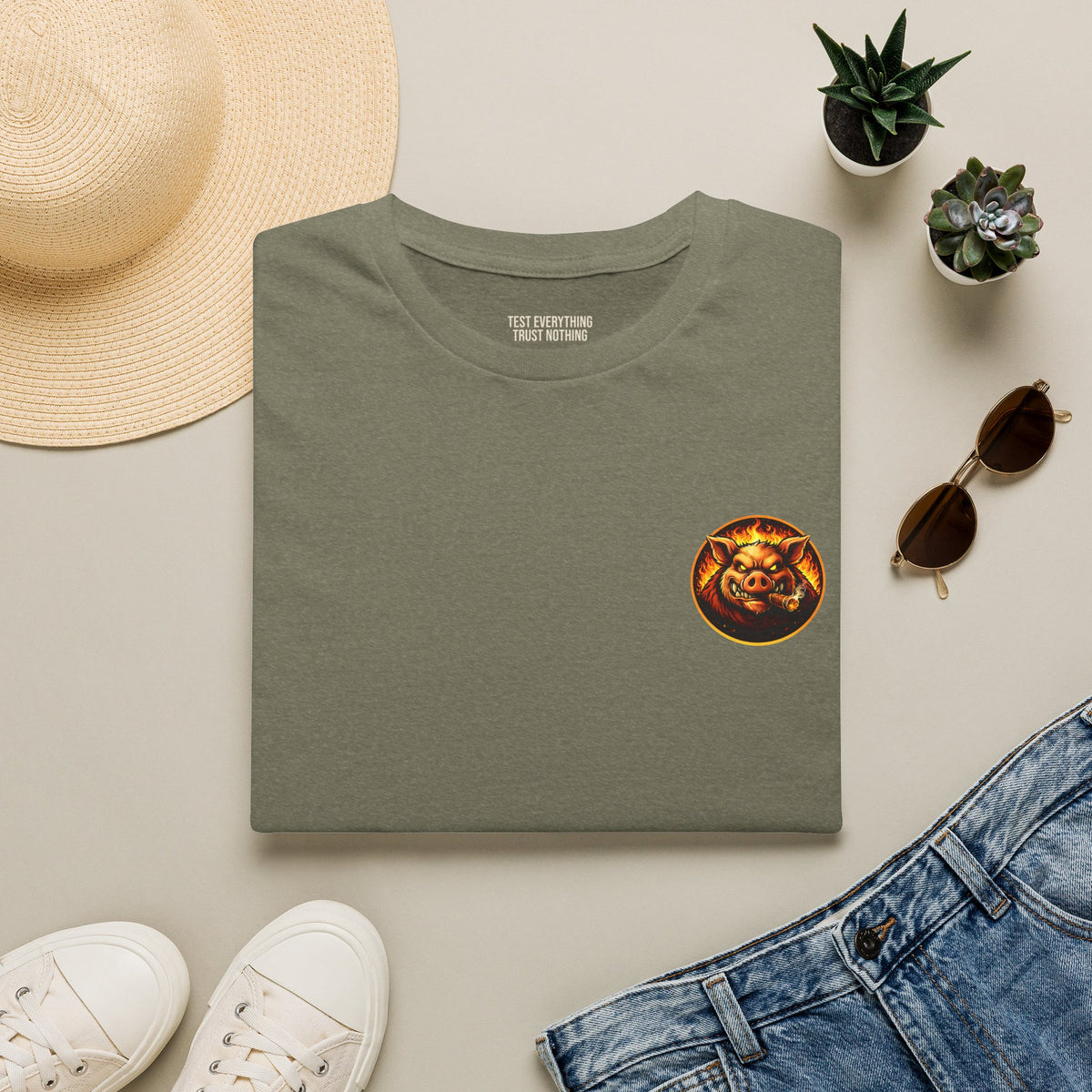 BBQ Test Pit Wrap When It's Ready tee mockup