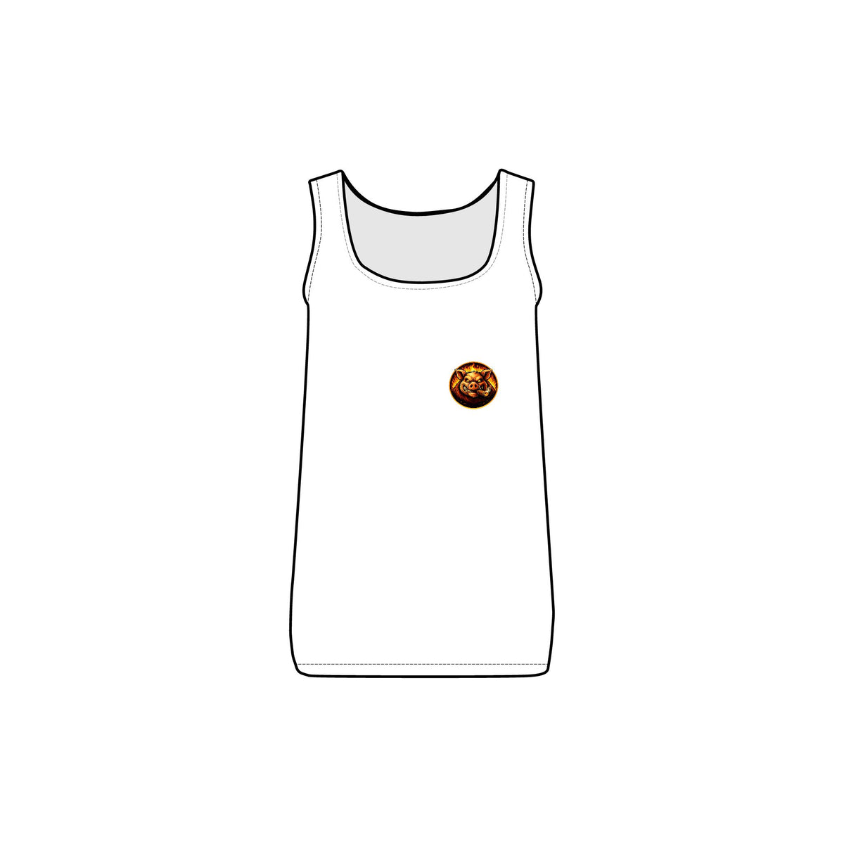 BBQ Test Pit I Like Big Butts women's tank mockup