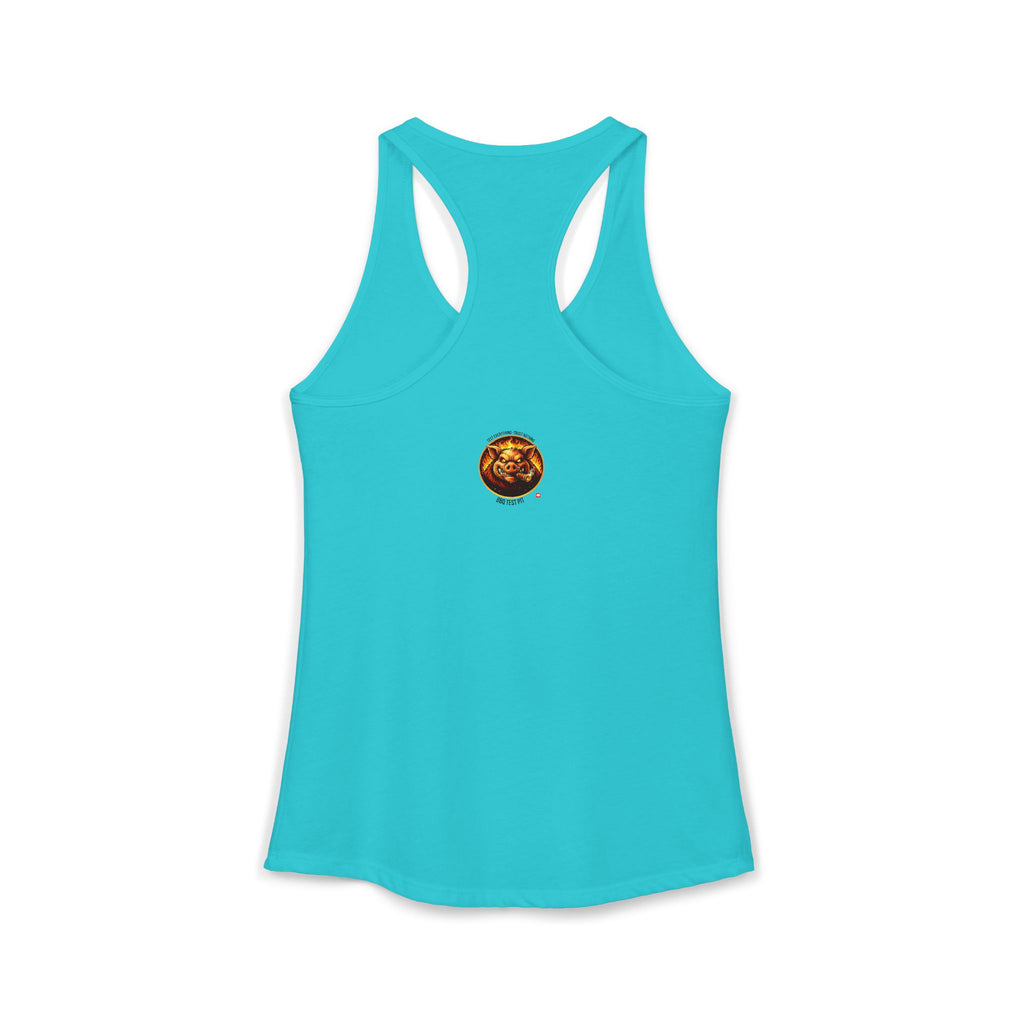 BBQ Test Pit logo women's tank mockup