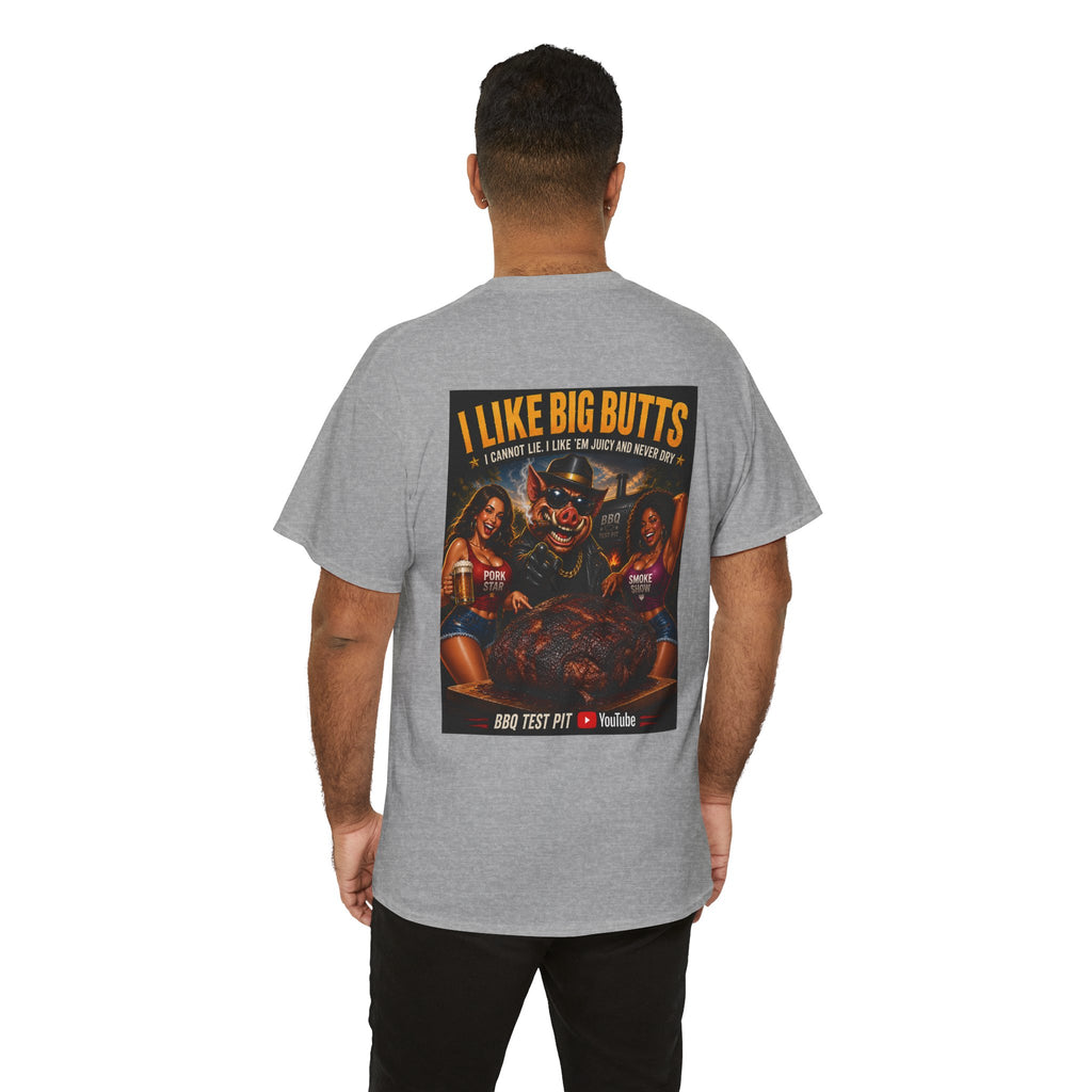 BBQ Test Pit I Like Big Butts tee mockup