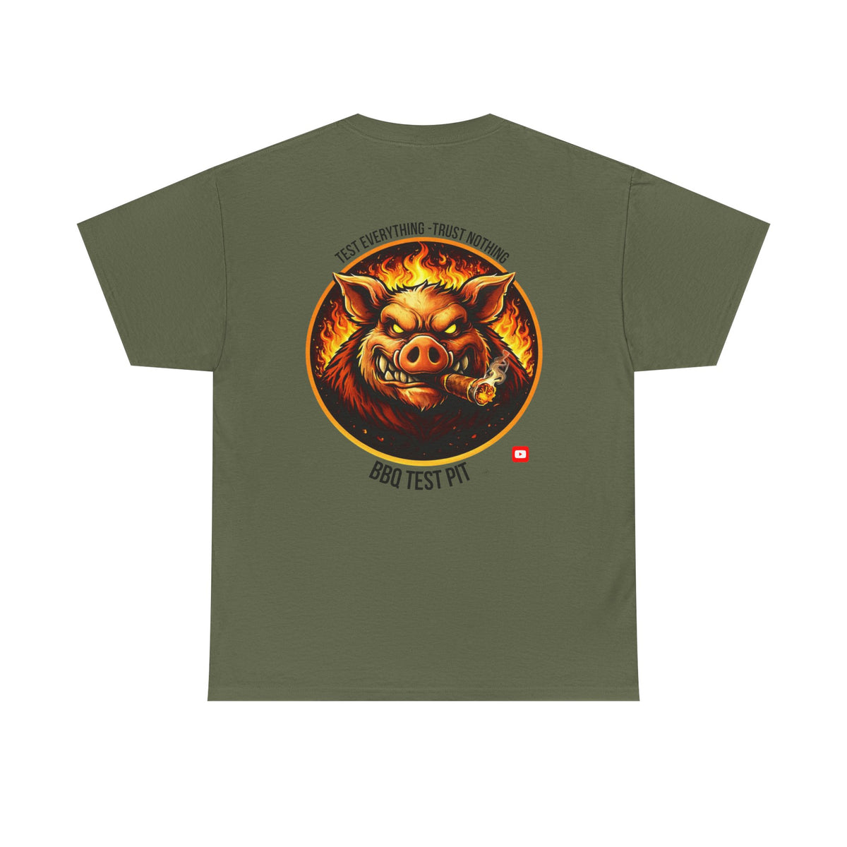 BBQ Test Pit logo tee mockup