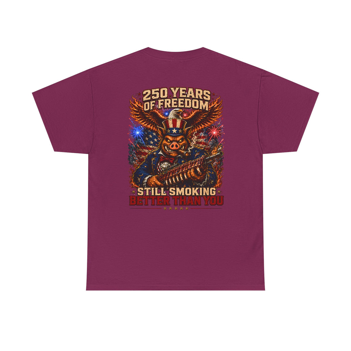 BBQ Test Pit 250 Years of Freedom soft tee mockup