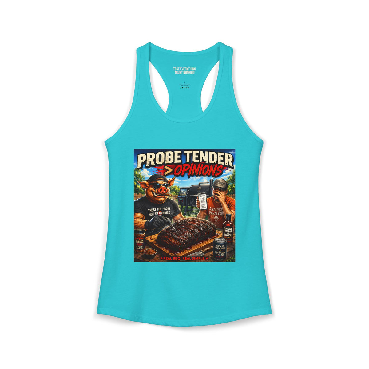 BBQ Test Pit Probe Tender Opinions women's tank mockup