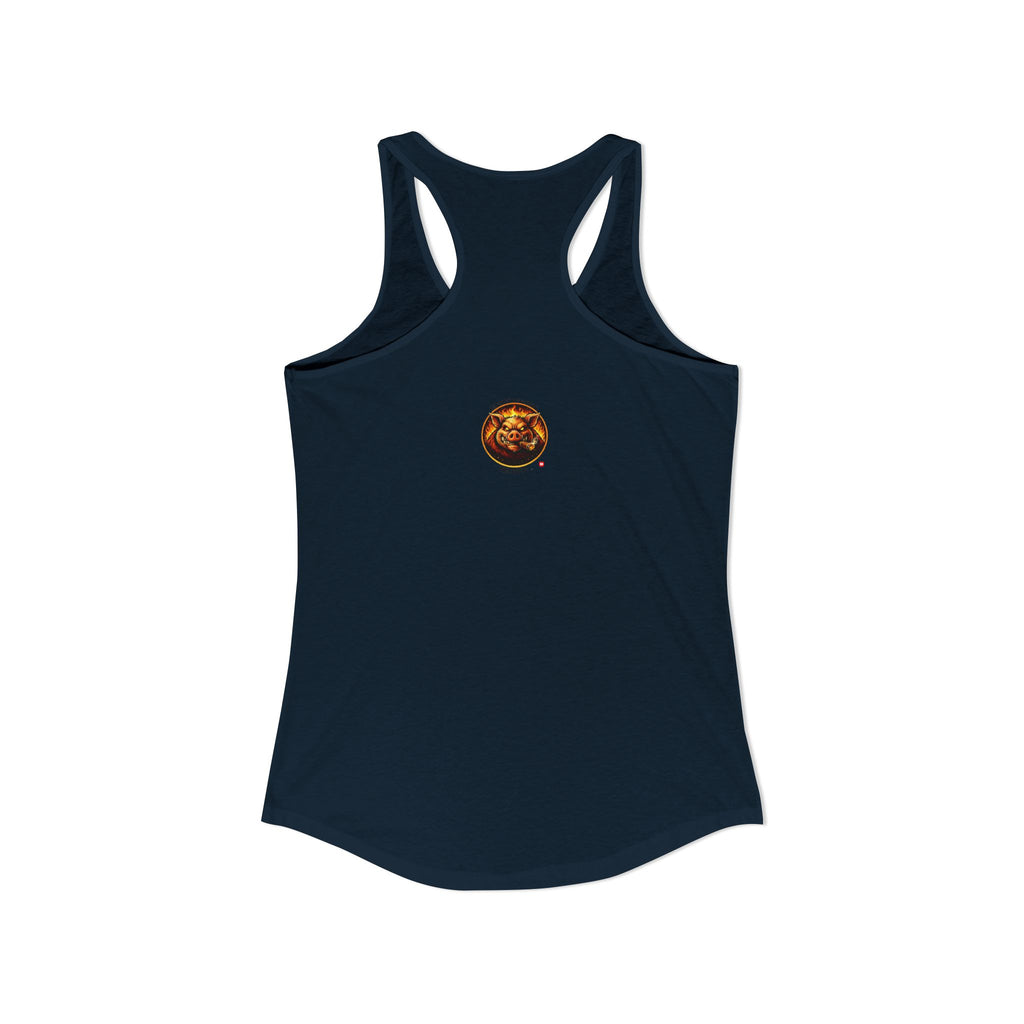 BBQ Test Pit logo women's tank mockup
