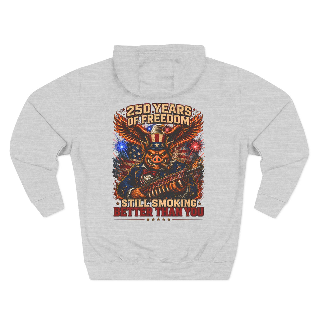 BBQ Test Pit 250 Years of Freedom hoodie mockup