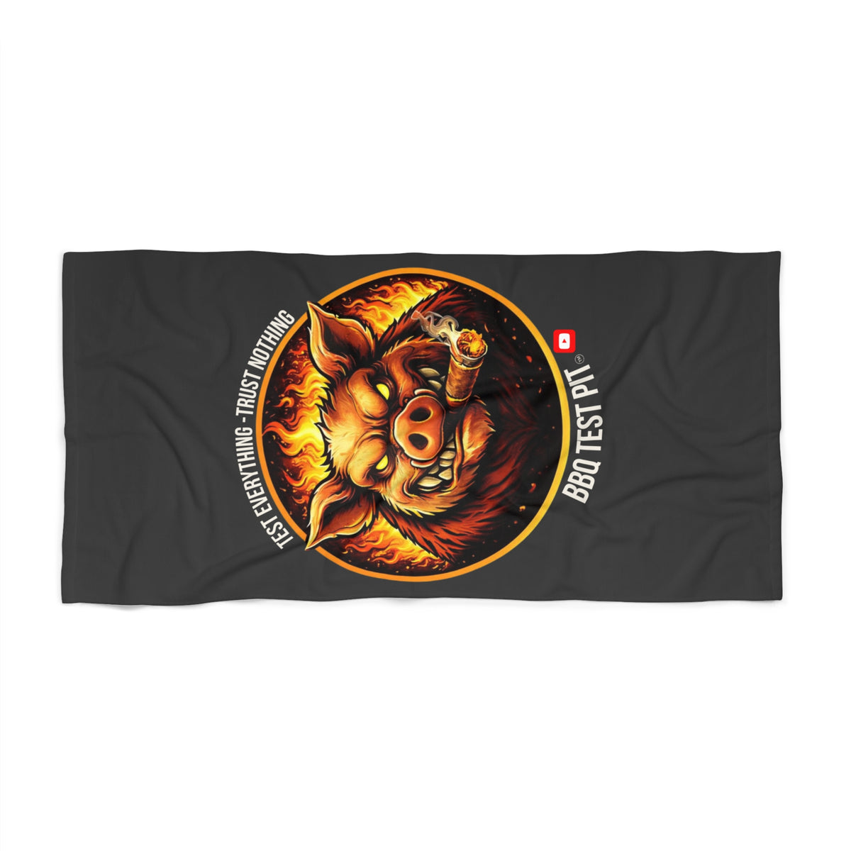 BBQ Test Pit oversized pit towel mockup