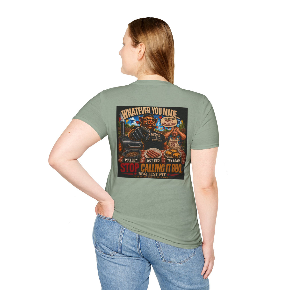 BBQ Test Pit Stop Calling It BBQ tee mockup