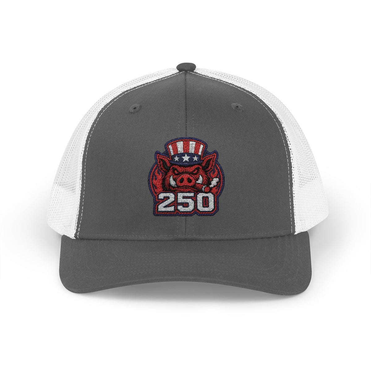BBQ Test Pit 250 Years of Freedom trucker hat mockup