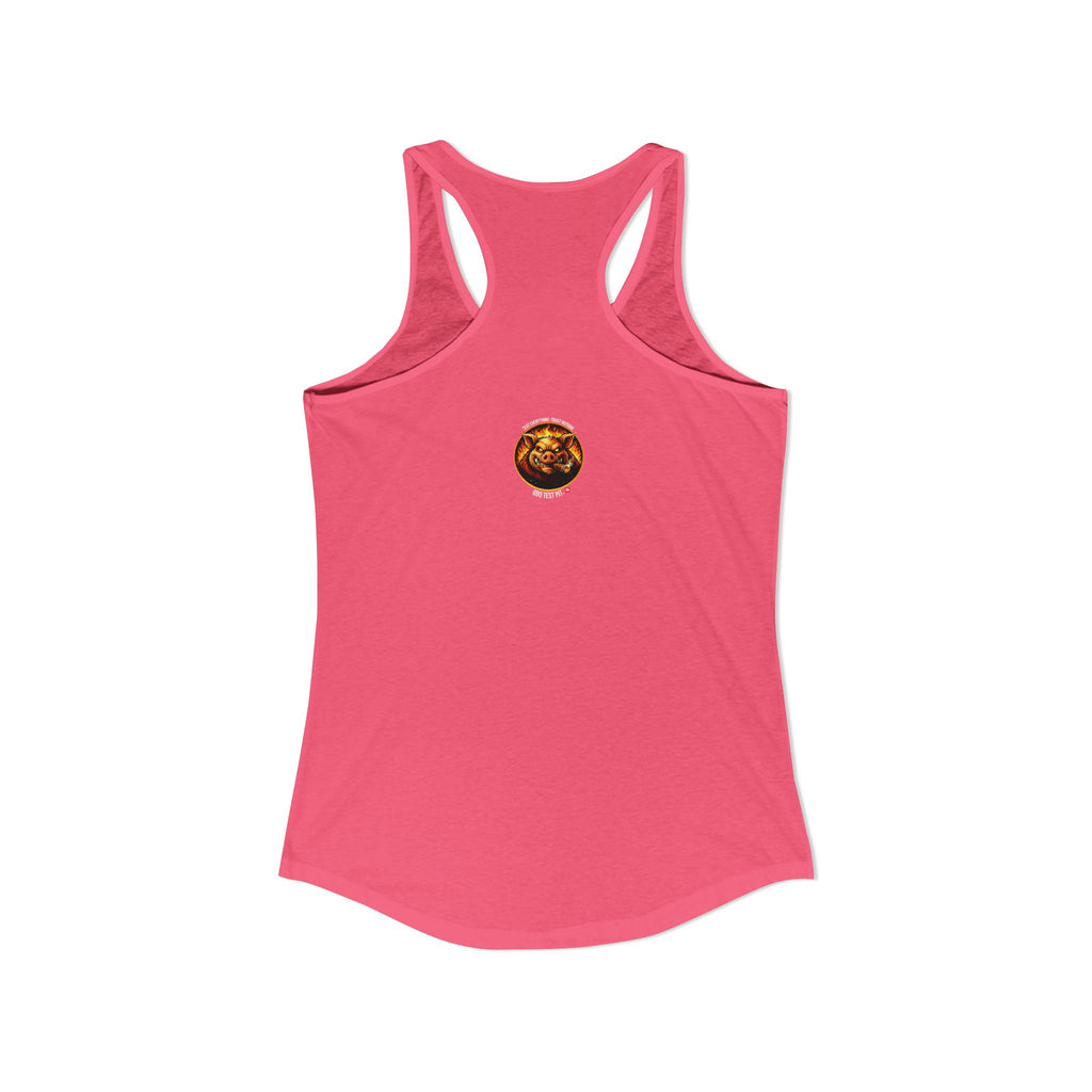 BBQ Test Pit Stop Staring At My Rack women's tank mockup