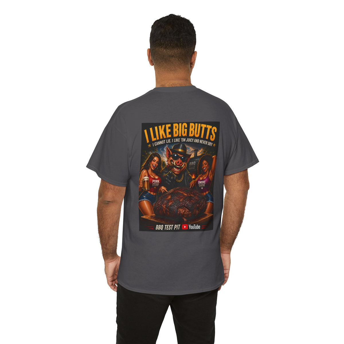 BBQ Test Pit I Like Big Butts tee mockup