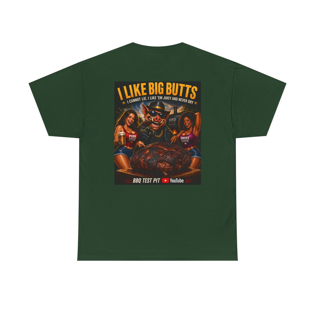 BBQ Test Pit I Like Big Butts tee mockup