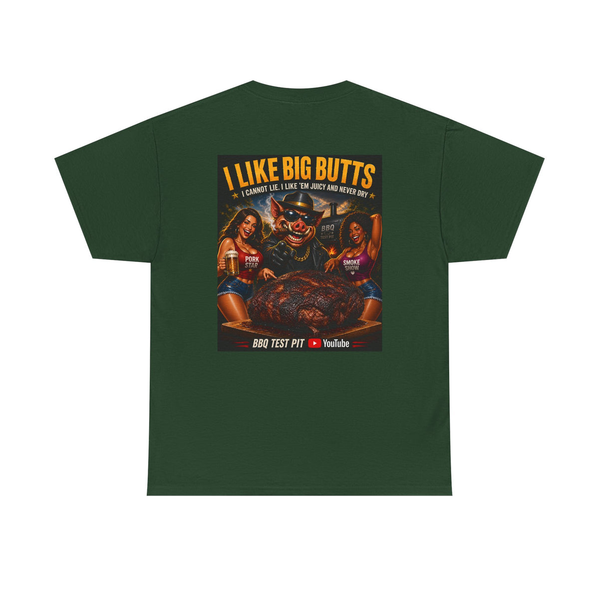 BBQ Test Pit I Like Big Butts tee mockup