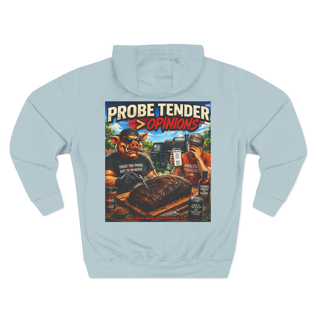 BBQ Test Pit Probe Tender Opinions hoodie mockup