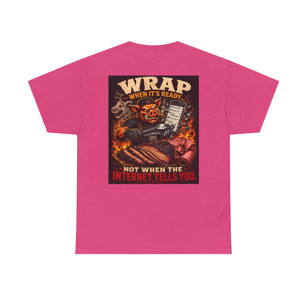 BBQ Test Pit Wrap When It's Ready soft tee mockup
