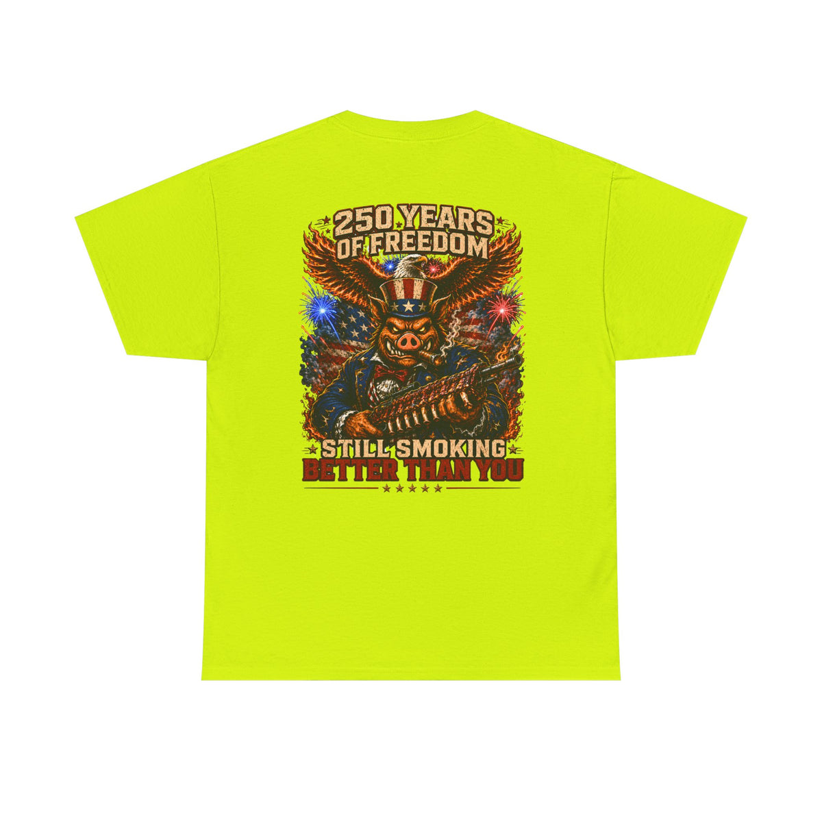 BBQ Test Pit 250 Years of Freedom soft tee mockup