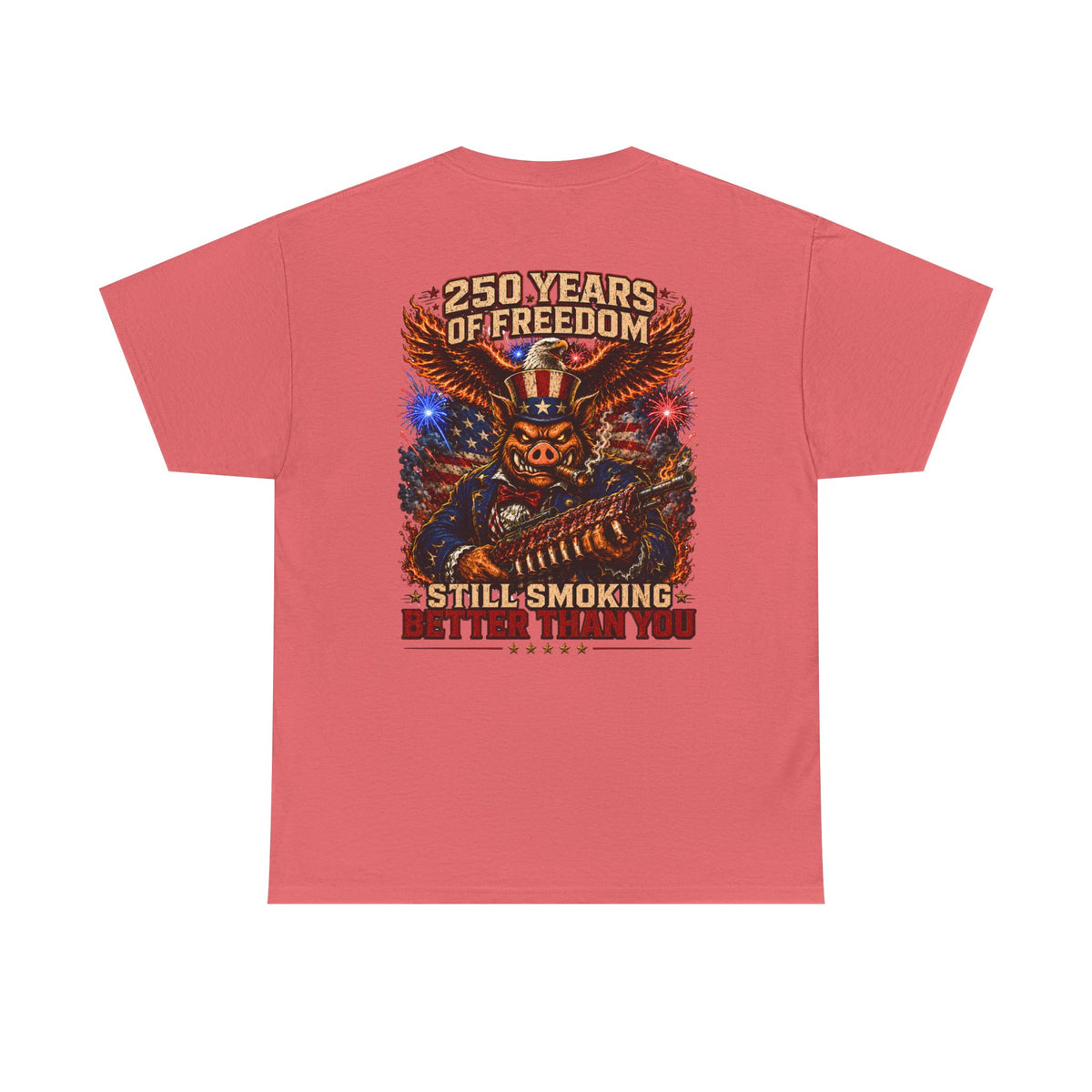 BBQ Test Pit 250 Years of Freedom soft tee mockup