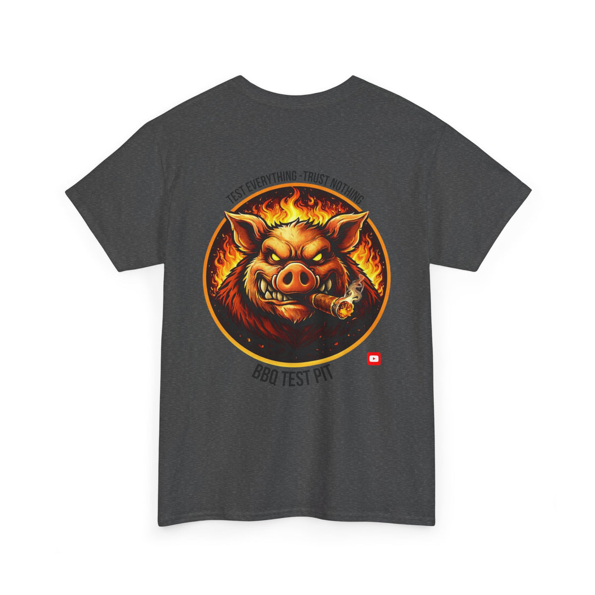 BBQ Test Pit logo tee mockup