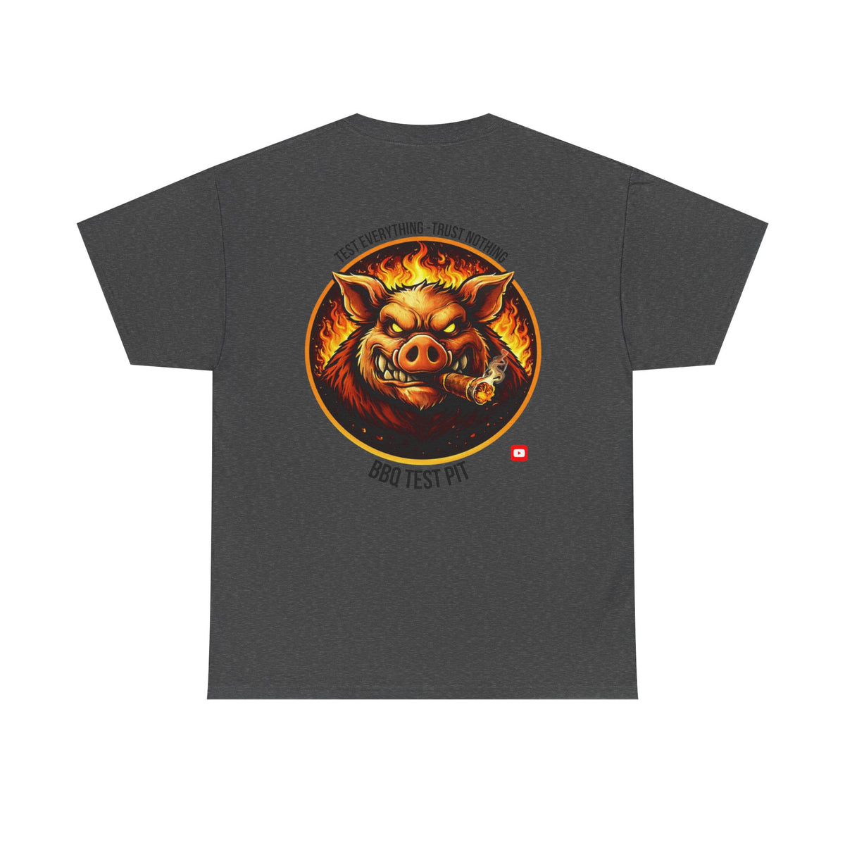 BBQ Test Pit logo tee mockup