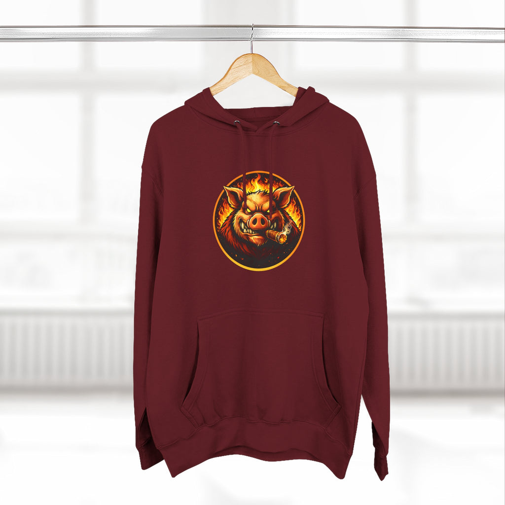 BBQ Test Pit logo hoodie mockup
