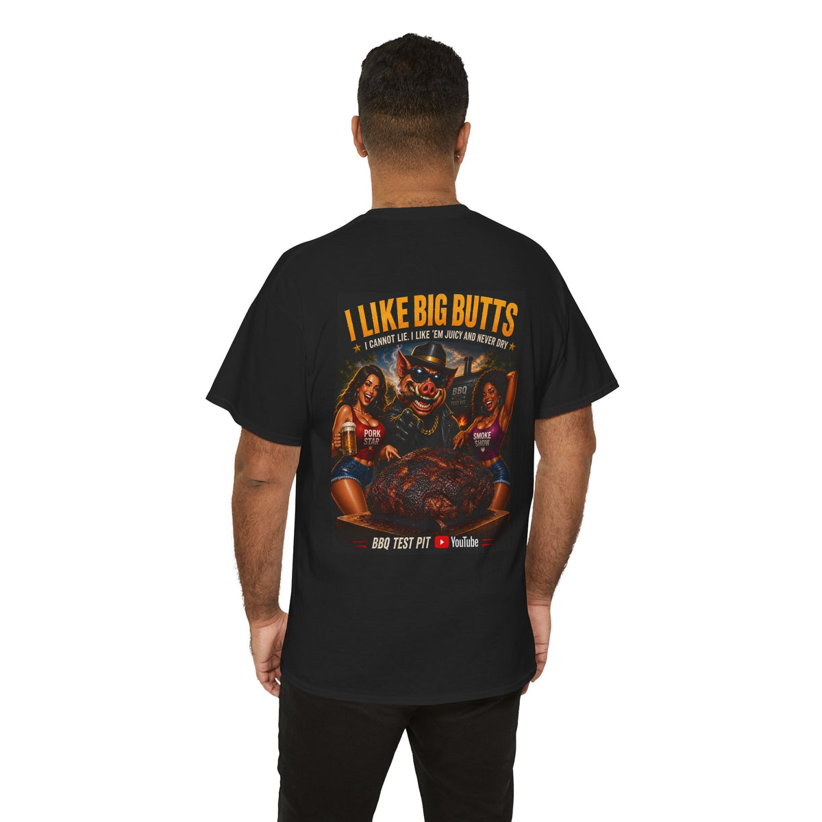 BBQ Test Pit I Like Big Butts tee mockup
