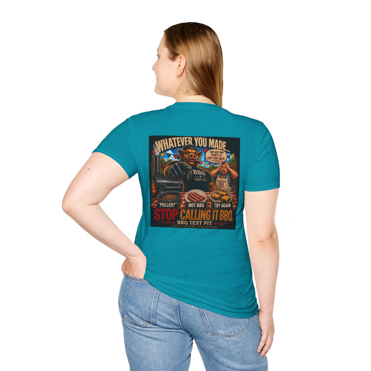 BBQ Test Pit Stop Calling It BBQ tee mockup
