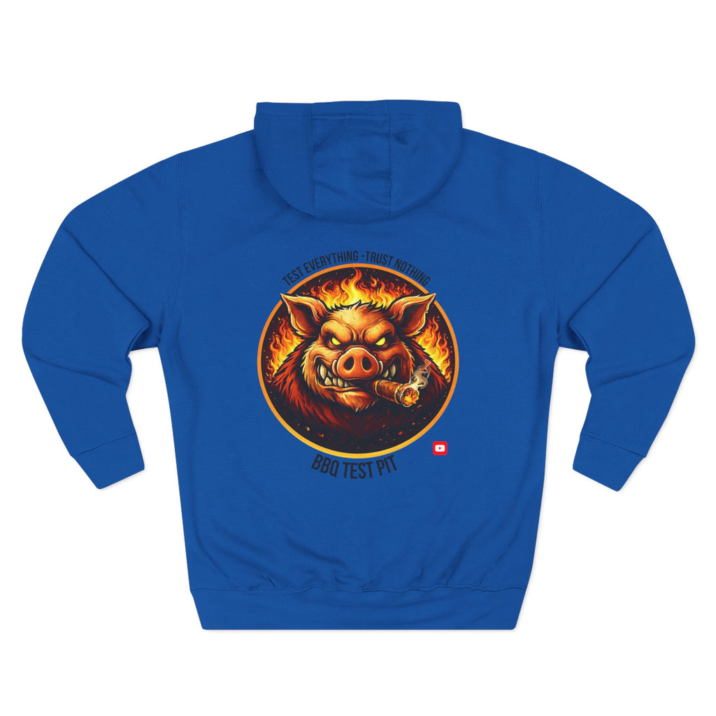 BBQ Test Pit logo hoodie mockup