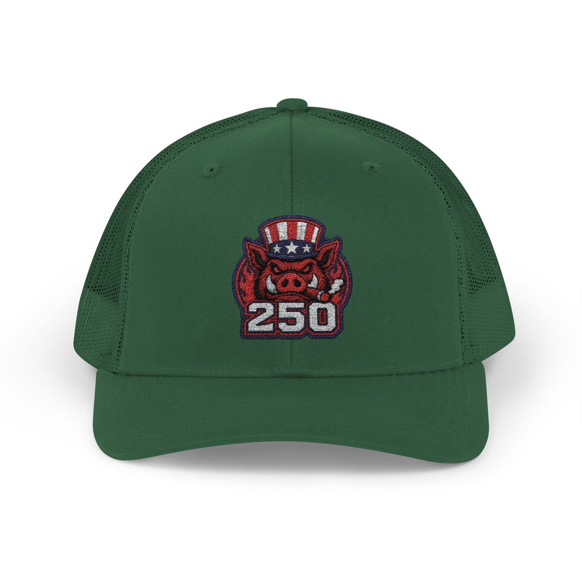 BBQ Test Pit 250 Years of Freedom trucker hat mockup